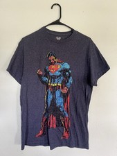 Superman Man Of Steel Graphic Tshirt DC Comics Superhero Comicon Sz M