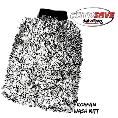 Fibreking - Gold Label Premium Korean Microfibre Wash Mitt | Schwarz | Weich | Langlebig