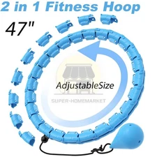 24 Knots Hoop Fit Plus Size 47", Weighted Hula Hoops for Adults Weight Loss US