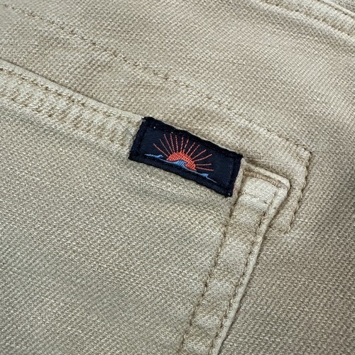 Faherty Pants Mens Size 32 Dark Tan Stretch Terry 5 Pocket Slim Straight Casual - Picture 4 of 18