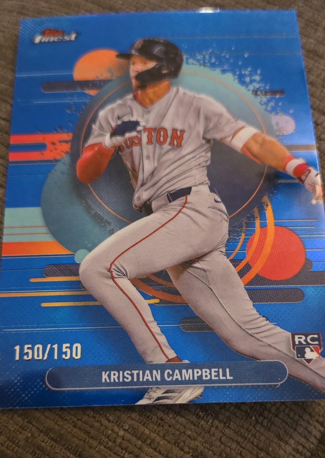 2025 Topps Finest - Uncommon Kristian Campbell #181 Blue Refractor /150 (RC)