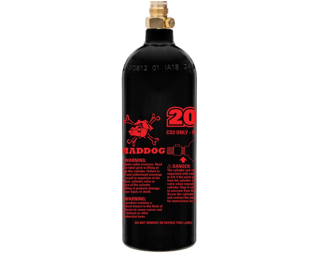 20 Oz Refillable Aluminum CO2 Paintball Tank Lightweight Shi