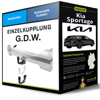 Abnehmbare Anhängerkupplung für KIA Sportage 2018-2022 IV Typ QL/ QLE G.D.W. NEU