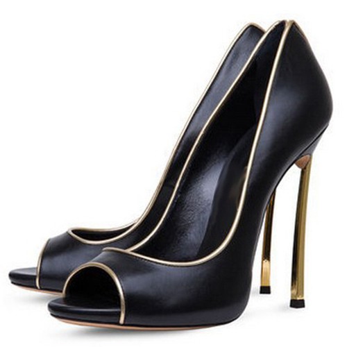 Zapatos de salón de fiesta de pasarela para mujer punta abierta punta súper altos tacones de aguja OL - Imagen 28 de 30
