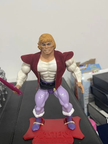 Vtg 1984 MOTU Prince Adam Action Figure 100% COMPLETE w/Original Vest Belt Sword