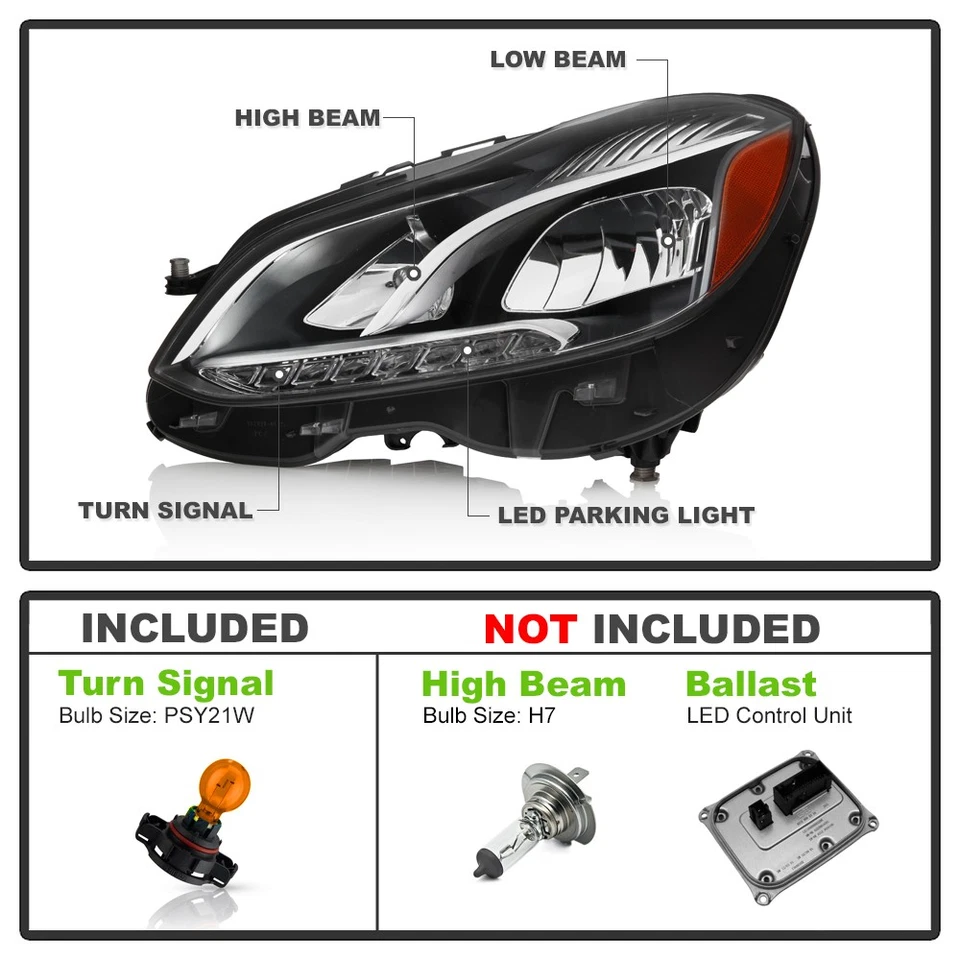 Faros faros izquierda+derecha Mercedes-Benz Clase E W212 2014-2016 sedán/carro Foto 3 de 4