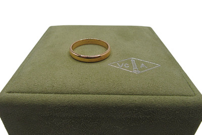 Van Cleef & Arples 18K Rose Gold Tendrement Wedding Band Ring Size 64