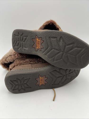 GEBORENE BRAUNE LEDER KUNSTFELL GEFÜTTERTE WINTERSTIEFEL 10/42 W5949 UVP 225 $ - Bild 10 von 11