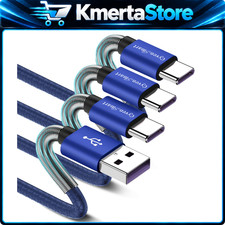 3-Pack 6FT USB A to USB C Cable, Fast Charging Type-C Charger for iPhone 16/17