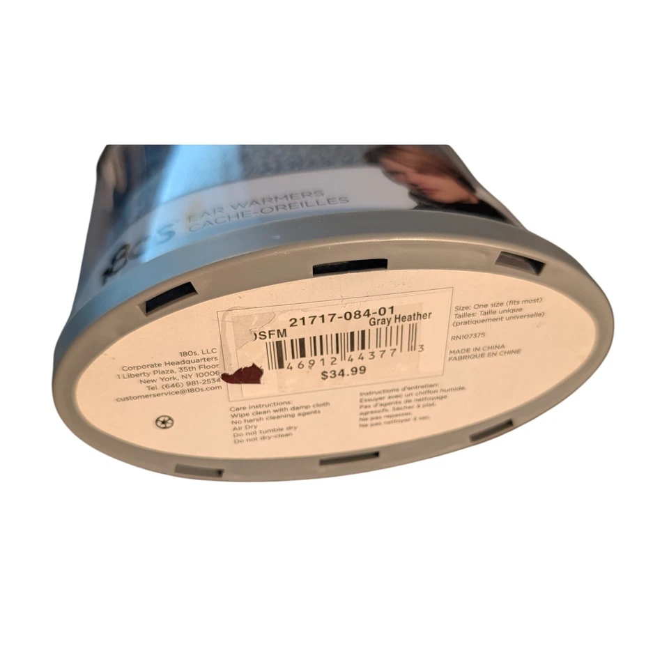 Calentadores de orejas de lana gris 180's Foto 3 de 4