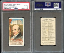 1888 N76 W. Duke Sons & Co. Great Americans Stephen Girard ~~ PSA 2 ~~ NICE