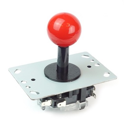 Arcade Joystick, 8 Wege, 65,3mm Höhe, perfekt für Retro oder Arcade Spiele, rot