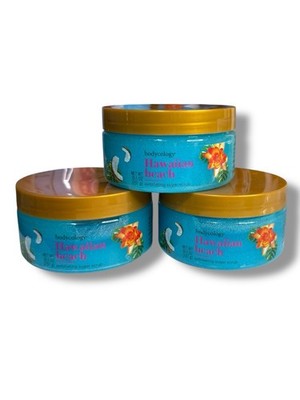 3 x Bodycology HAWAIIAN BEACH Body Exfoliating Sugar Scrub 10.5 oz