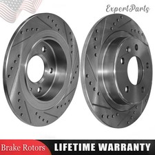 2Pc Rear Drilled Disc Brake Rotor for Buick Regal Sportback Chevy Equinox Malibu