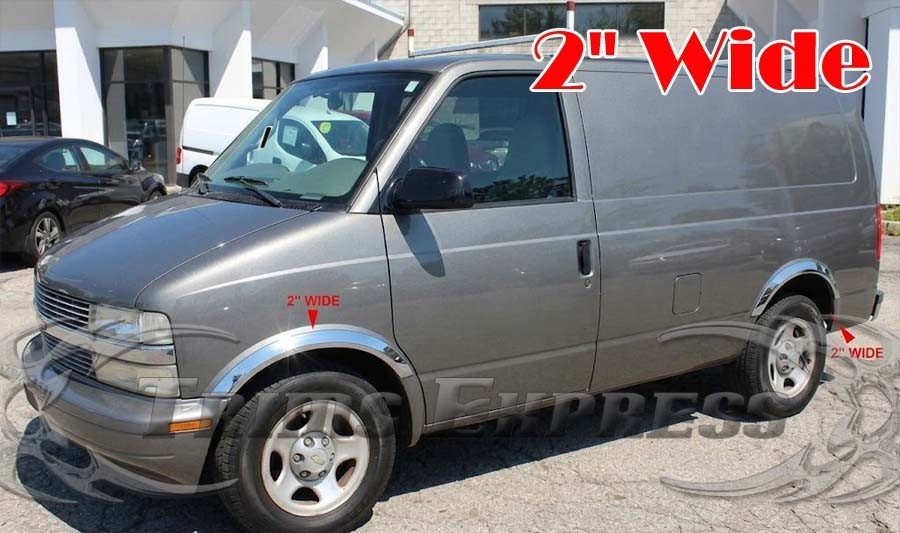 for:1995-2005 Chevy Astro Van/GMC Safari Stainless Fender Trim