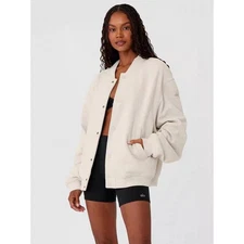 AIo Winter Baseball Jacket Women's Casual Long Sleeved Ribbed Cuffs Jackets Coat