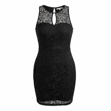 As U Wish Cocktail Dress Black Lace Sheath Size 3 Moody Romantic Goth Wedding