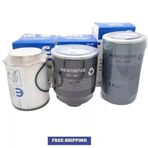 2013-2024 RAM 2500 3500 4500 5500 6.7L DIESEL OIL FUEL FILTER KIT MOPAR OEM - Image 3 of 3