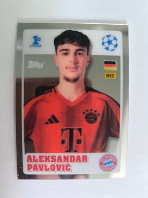 Topps Champions League Crome Sticker 2024/25 - Aleksander Pavlovic
