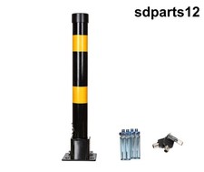 Paletto Pieghevole Dissuasore di Parcheggio Acciaio 60cm con Serratura 3 Chiavi