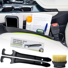 Car Seat Gap Filler organizer with Bonus interior Cleaning Brush- Universal in B