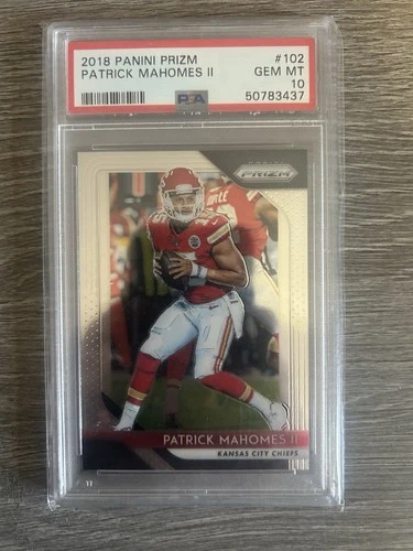 2018 Panini Prizm Patrick Mahomes II #102 PSA 10 Kansas City Chiefs