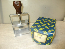 JUSTRITE Large Metal Rubber Stamp. SI-94-FB2.  Minn. Dept of Public VOID & Date