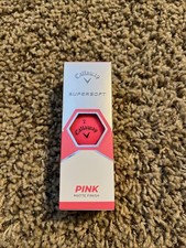 Callaway Supersoft Matte Pink Golf Balls 1 Sleeve 3 Balls - New