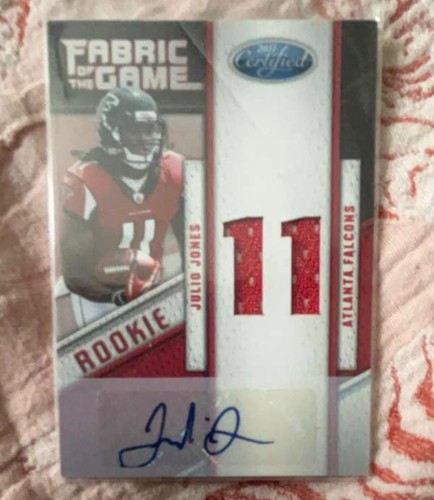 2011 Panini Certified Julio Jones Rookie Fabric  Auto Patch RPA RC #/50