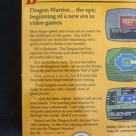 Dragon Warrior NES Brand New Sealed  Nostalgia 1989 Video Game Dead Stock
