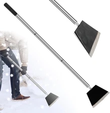 47 inch Garden Shovel - Floor Cleaning Scraper, 3-Section Handle