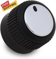 Broil King 17010 Large Control Knob Resin and Chrome, Silver 