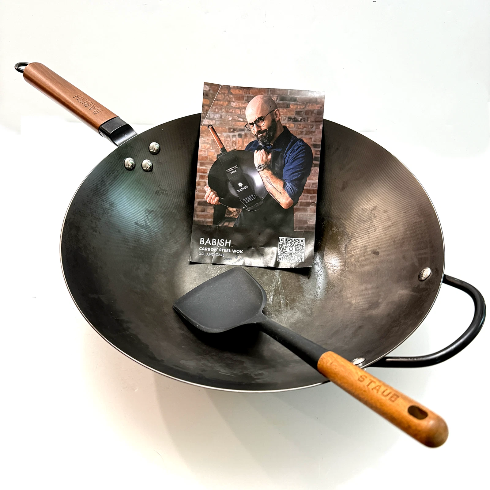 Babish 14" Carbon Steel Wok - 6" Flat Bottom-Stir Fry/Sautéing Pan & Wok Turner
Opens in a new windo