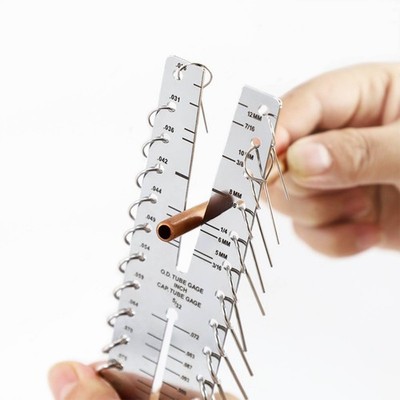 Capillary Diameter Measuring Tool Double Scale Inner Outer Diameter Gauge