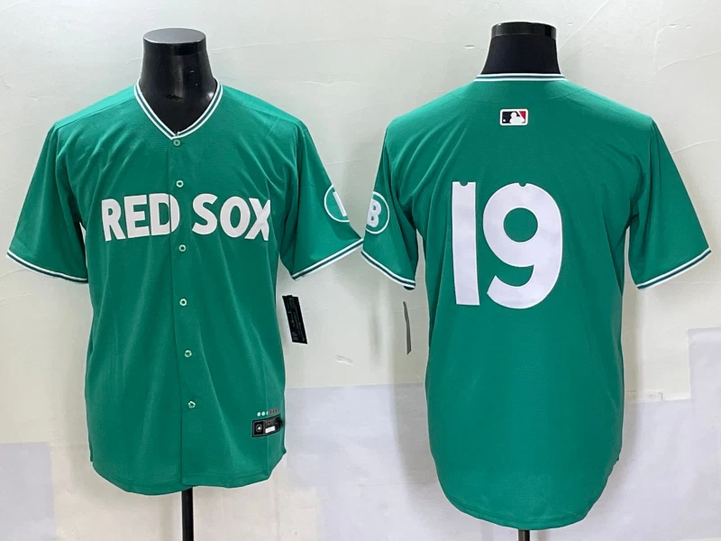 Men's Red Sox #19 Roman Anthony Green 2025 City Connect  Player Jersey