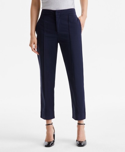 NWT! Hugo BOSS Orange Womens High-Rise Tapered-Leg Pant 17185 Navy Size 10, $128