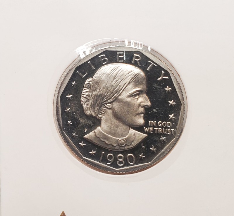 1980-S Susan B. Anthony $1 Proof Coin San Francisco Mint Copper KM#207a