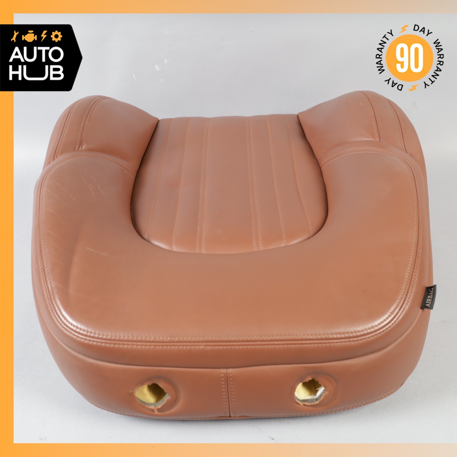 14-17 Maserati Ghibli M157 Front Right Top Upper Seat Cushion Brown OEM 51k