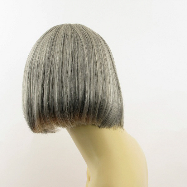 Perruque Femme Valentine 51 Gris Lisse Courte - Synthétique, Neuve Avec étiquettes