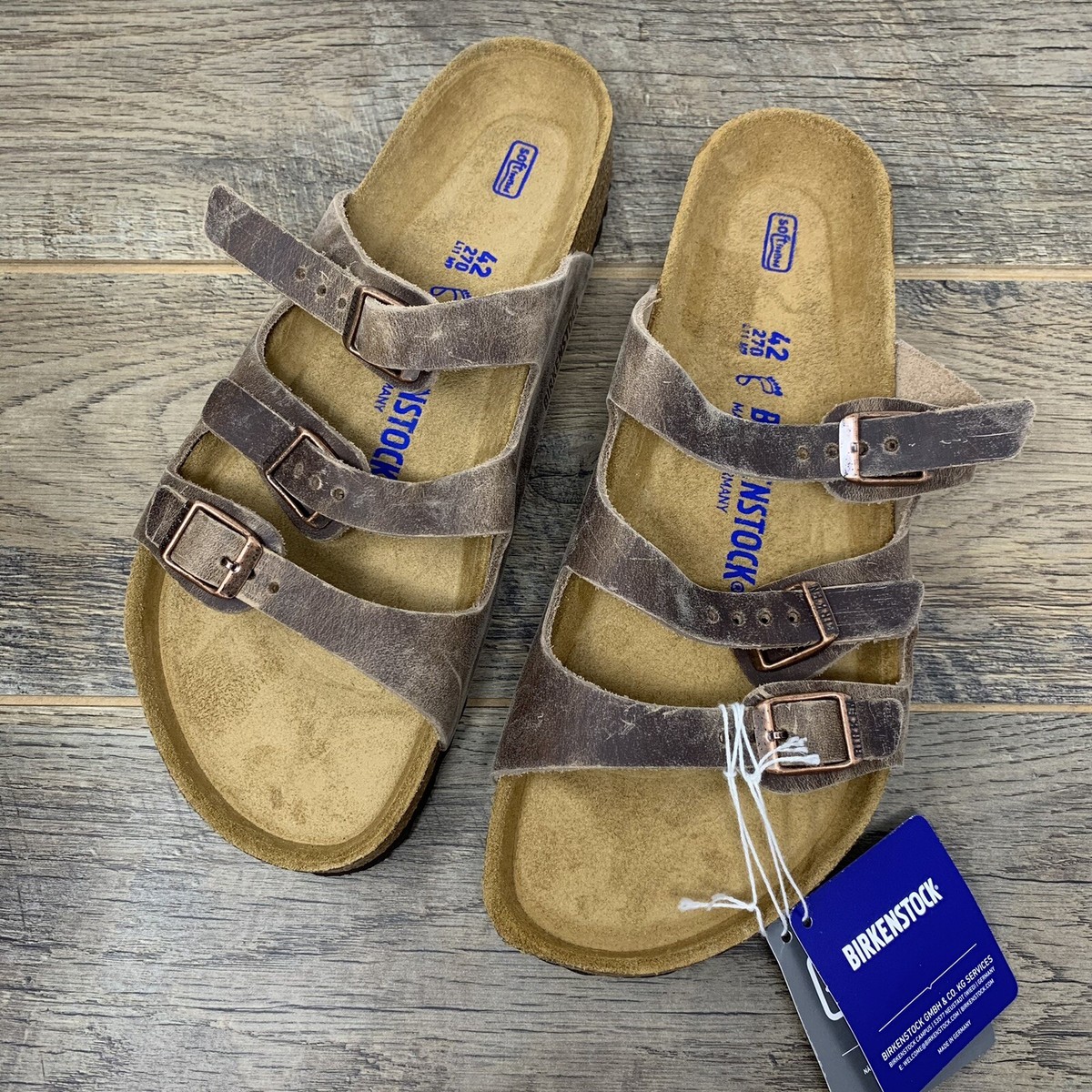 birkenstock florida tobacco Soft Bed Birkenstocks Women's Florida Soft Footbed Oiled Leather Tobacco 40 The Florida series showcases an open nose design Arizona Sandal in Tobacco Oiled