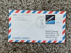 First Flight Cover Lufthansa 1990 Newark New Jersey to Frankfurt