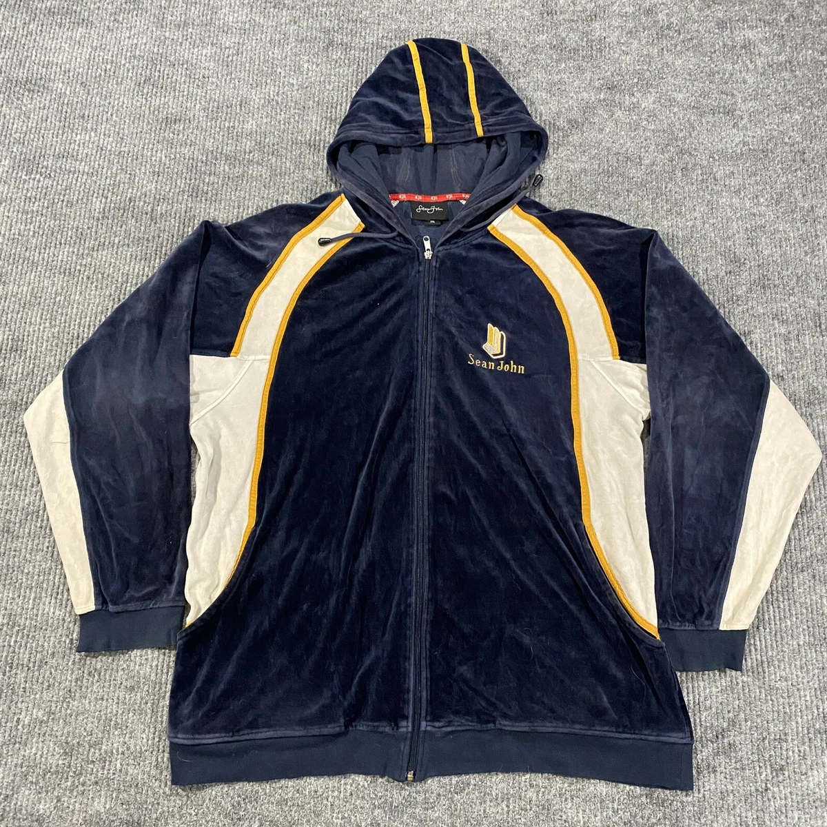 Black velour sean john sweatsuit sales