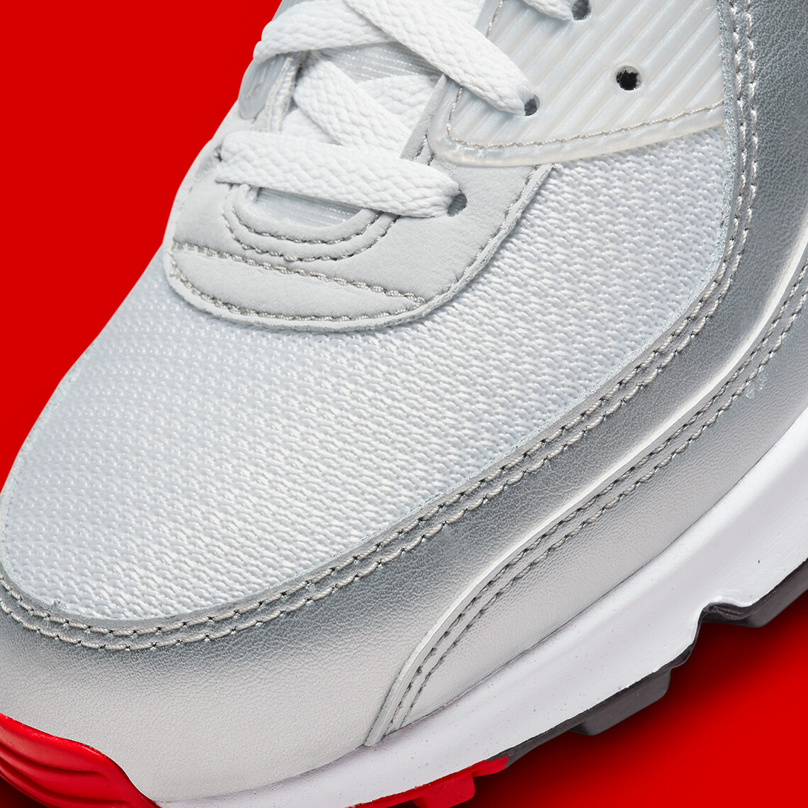Nike Air Max 90 Silver Bullet Icons Photon Dust University Red DX4233-001 Men's