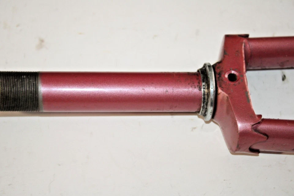 Vintage Rigid Touring Road Bike Fork 27" 1" Threaded 147mm Pink Steel Ships USA! - Image 4 of 4