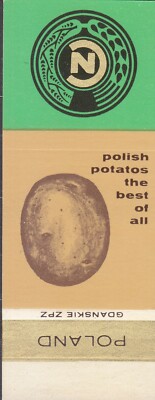 POLAND 1968 Matchbook Cover - Cat.K#295 CN polish potatos the best ,,, Poland