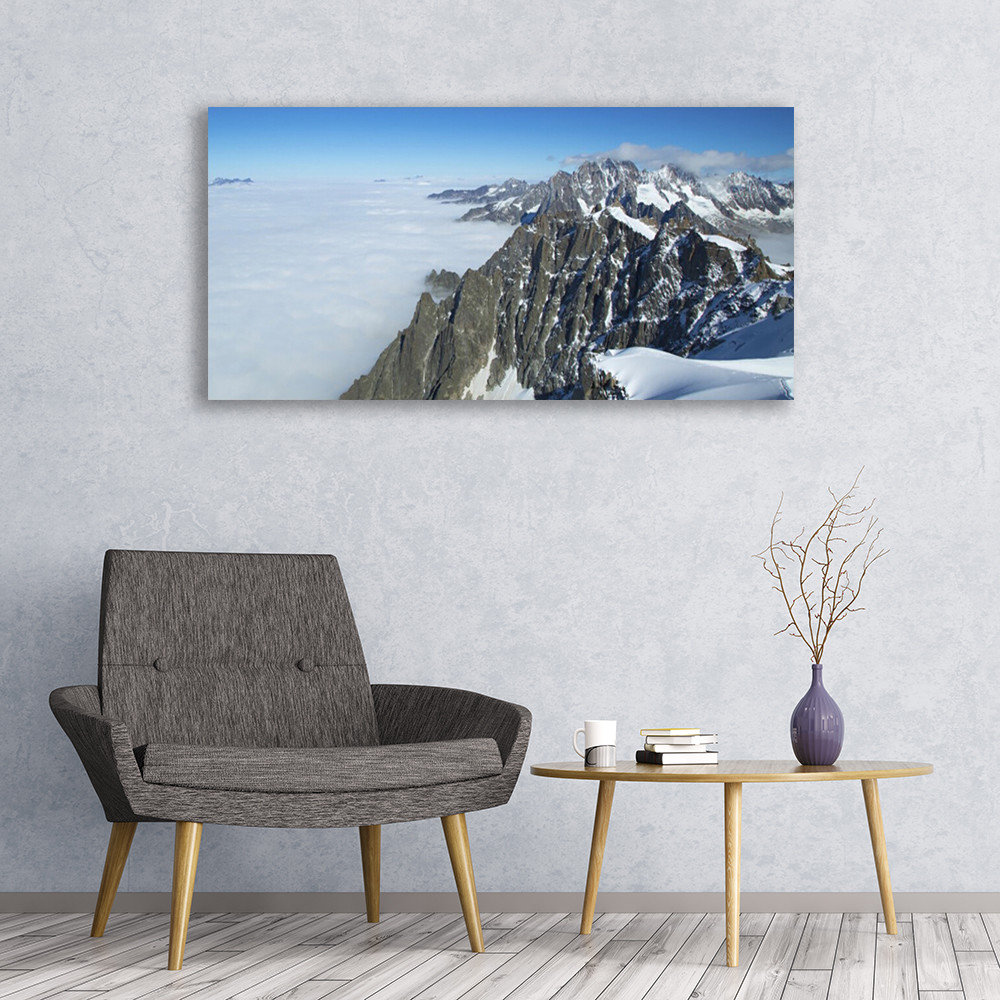 Tableau sur verre acrylique de montagne pour habiller un grand mur