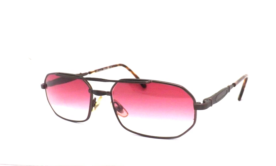 Gafas de sol para hombre vintage años 90 hechas en Italia marrón metal UV400 PERSONALIZADAS Foto 2 de 4