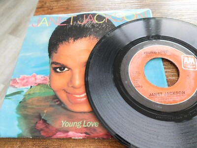 JANET JACKSON YOUNG LOVE / THE MAGIC IS WORKING PS &45 RPM RECORD 065