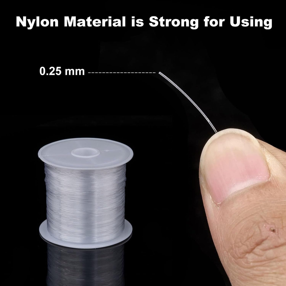 6 Roll Transparent Fishing Thread, Clear Fishing Line Jewelry String