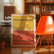 Psycho Killer Song Lyric Poster, Indie Rock Band Wall Decor Poster, No Frame